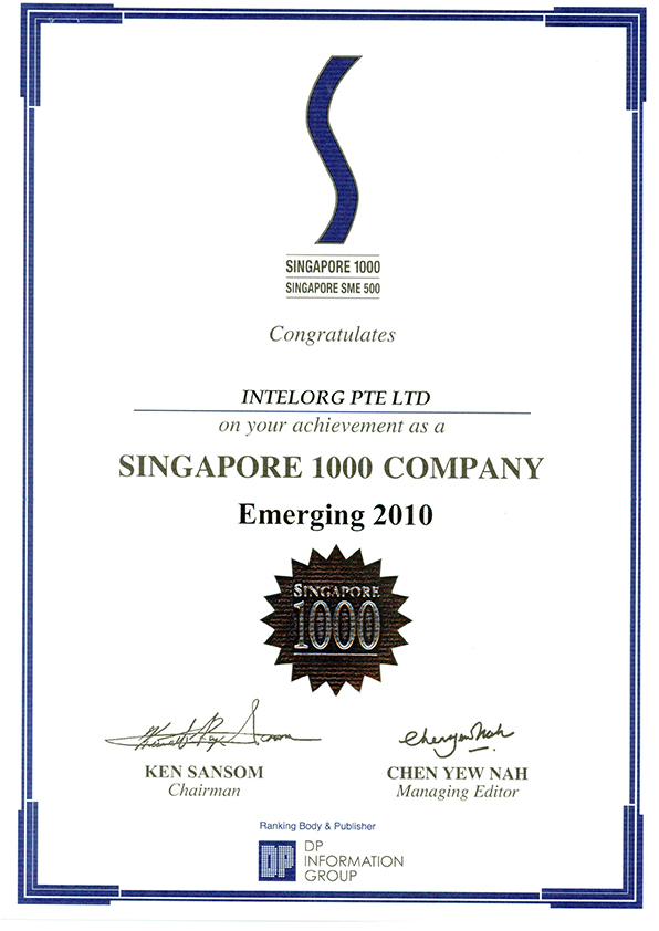 Singapore S1000 Most Emerging Company